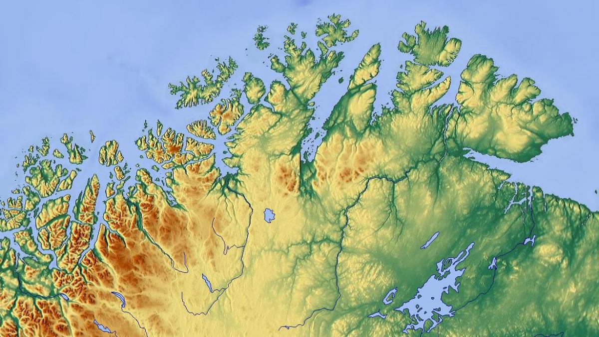el norte de Noruega mapa