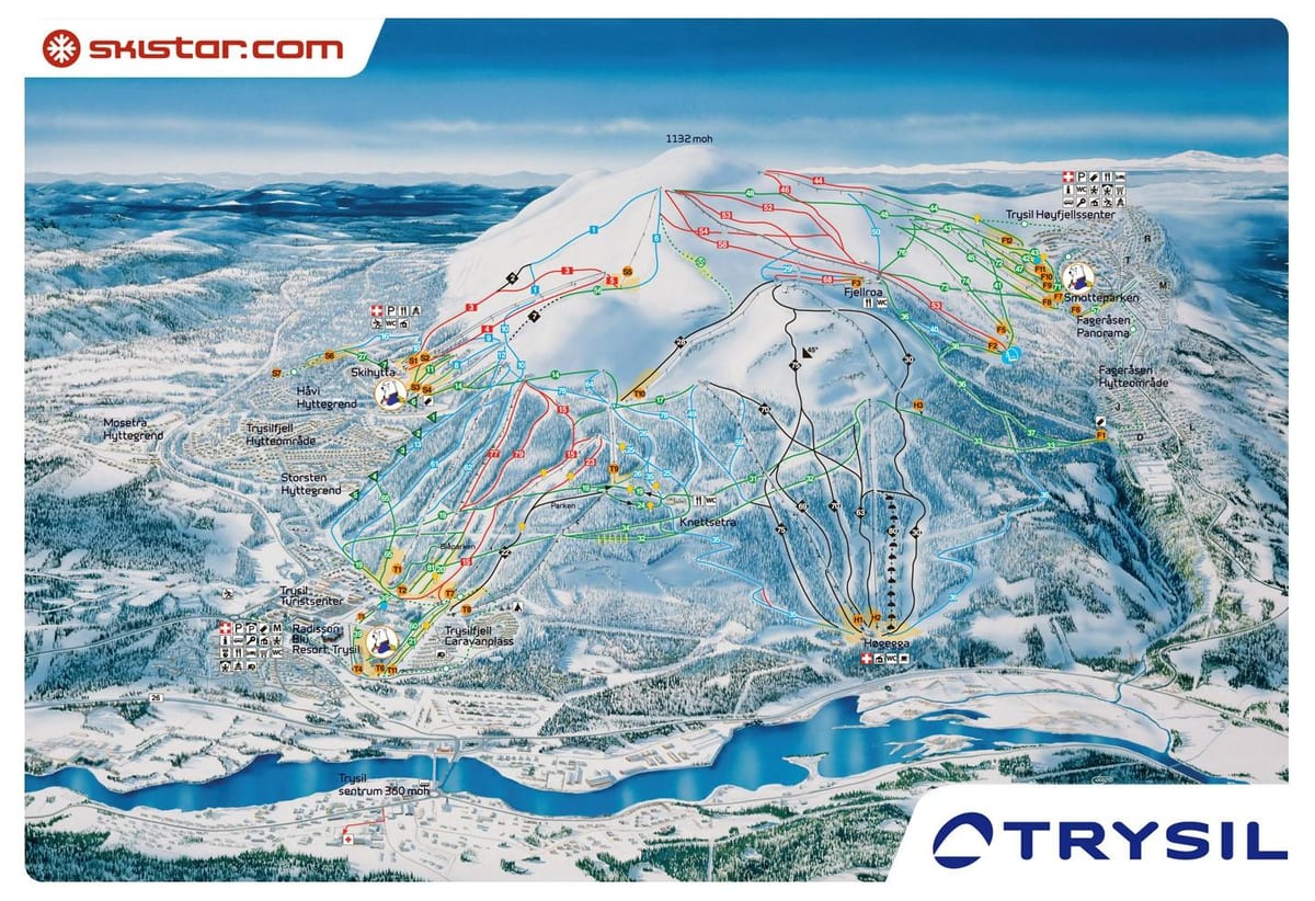 de esquí de Noruega mapa