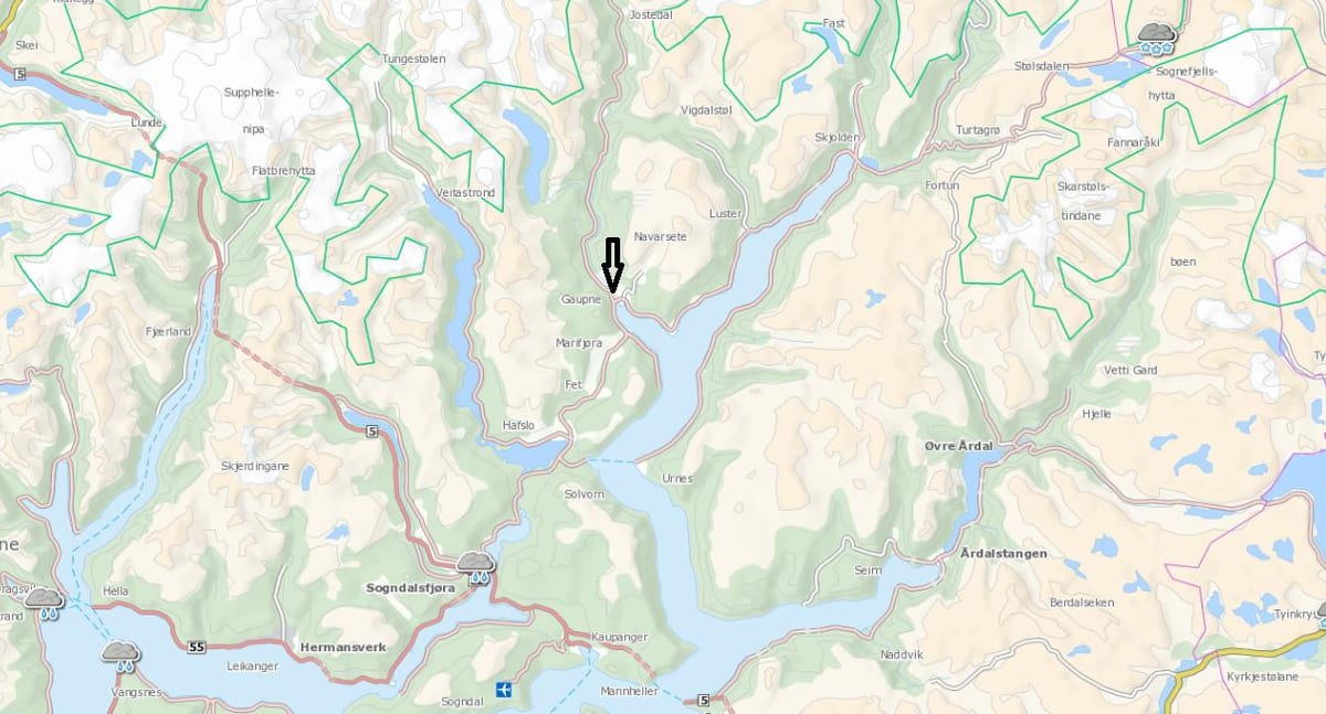 Mapa de Noruega kommune