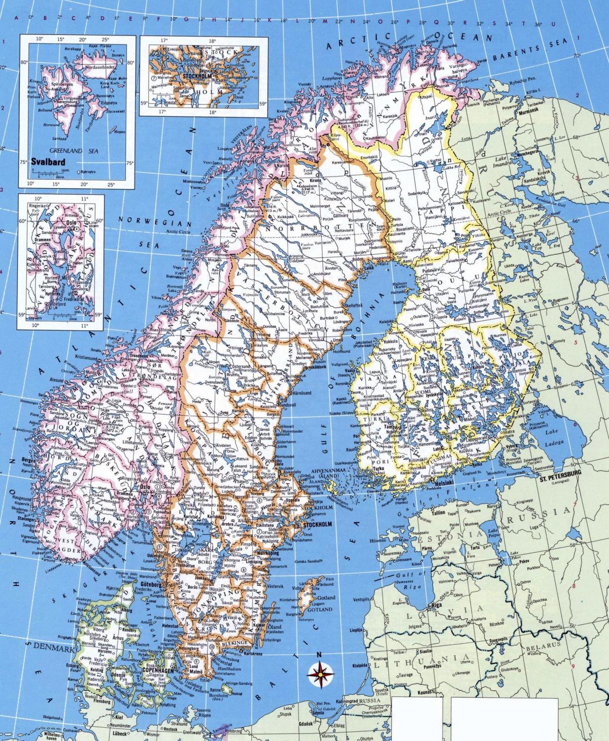 Ma de Noruega carretera