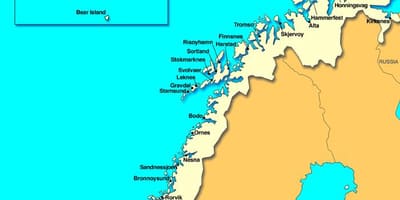 Mapa de kristiansand, Noruega