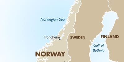 Mapa de lillehammer, Noruega