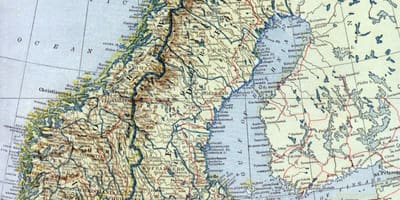 Mapa de la antigua Noruega