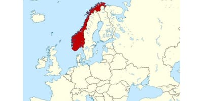 Noruega ubicación en el mapa