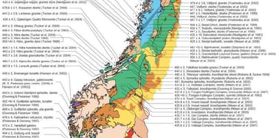Mapa geológico de Noruega