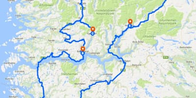Noruega glaciar mapa