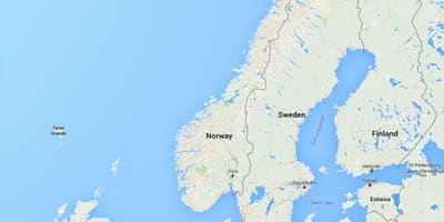 Noruega costa mapa
