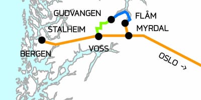 Mapa de Noruega en una cáscara de nuez