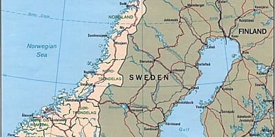 Mapa de Noruega latitud