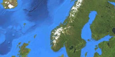 Mapa de Noruega satélite
