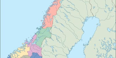 Mapa de Noruega vector