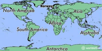 Mapa de Noruega ubicación en el mundo 