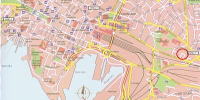 Mapa de oslo, Noruega el centro de la ciudad